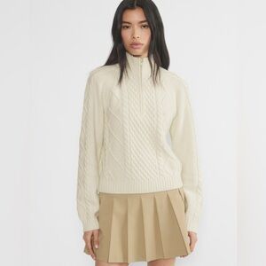 Aritzia Sunday Best Boreal 1/4 Zip Sweater
